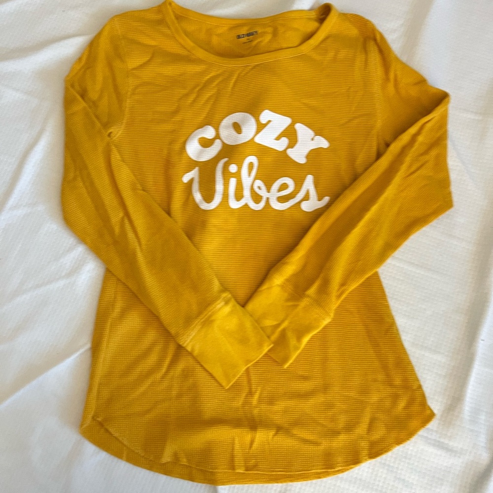 Old Navy yellow cozy vibes long sleeve
